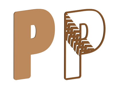 Tyre Tread Themed Letters