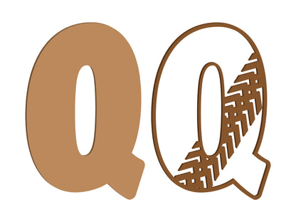 Tyre Tread Themed Letters