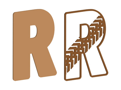 Tyre Tread Themed Letters
