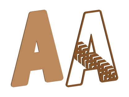 Tyre Tread Themed Letters