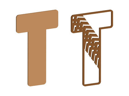 Tyre Tread Themed Letters