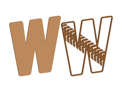Tyre Tread Themed Letters