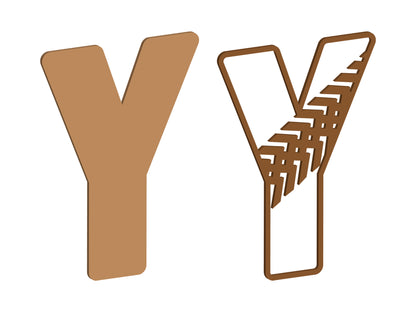 Tyre Tread Themed Letters
