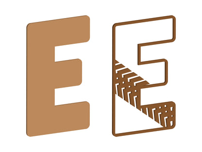 Tyre Tread Themed Letters