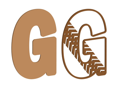 Tyre Tread Themed Letters