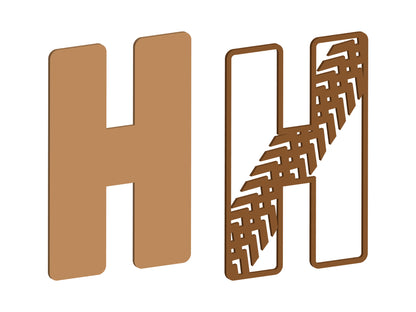 Tyre Tread Themed Letters