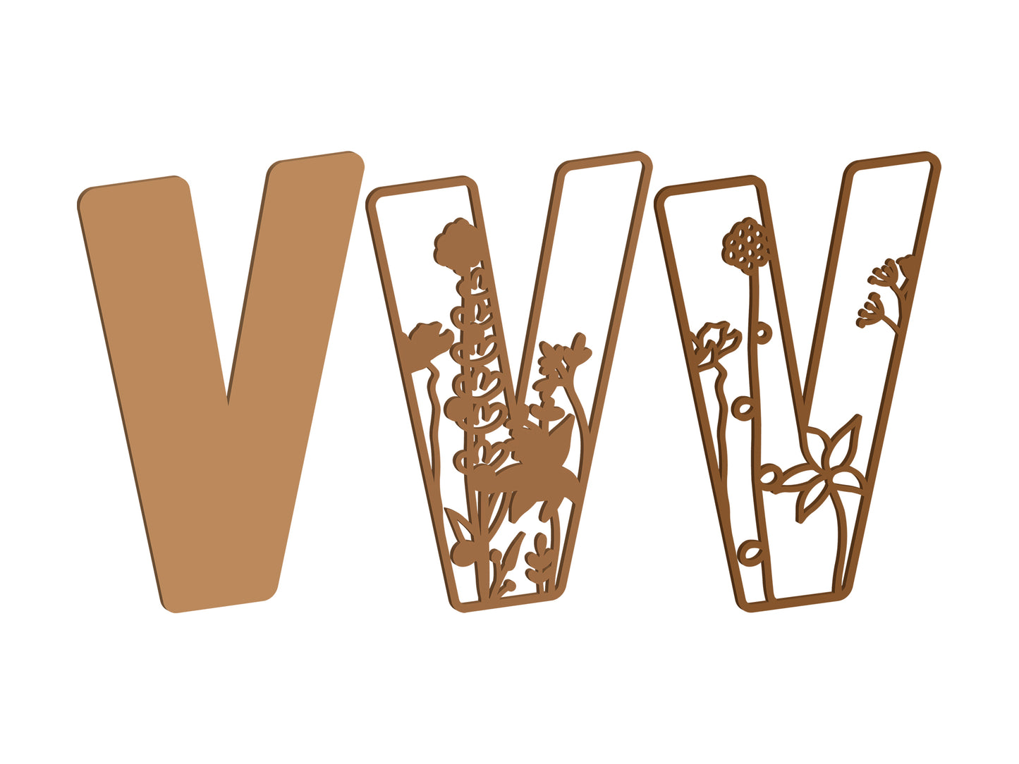 Wildflower Themed Letters
