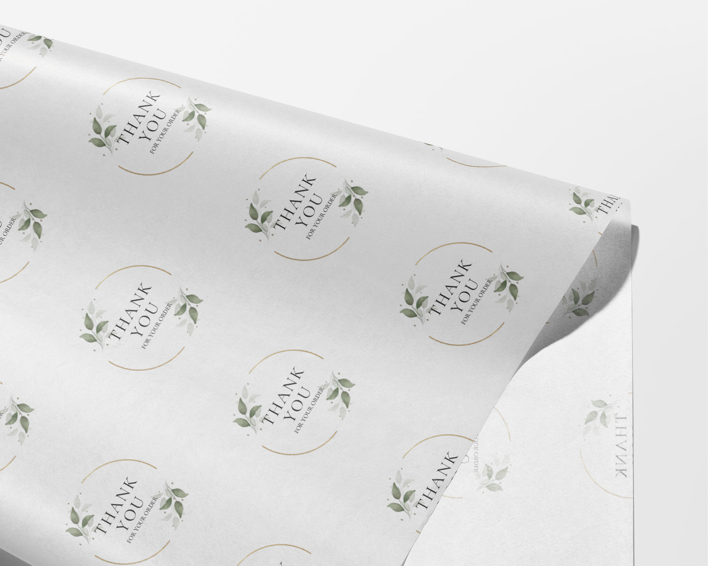 Botanical Thank You Packaging Paper