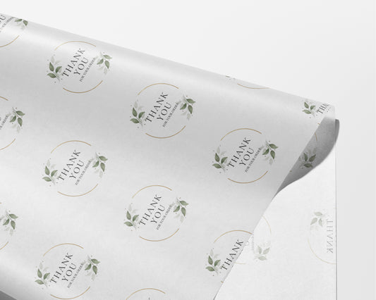 Botanical Thank You Packaging Paper