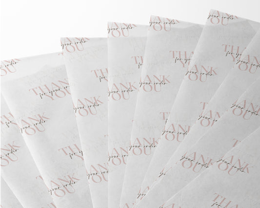 Blush Thank You Packaging Paper (A3 10pcs)