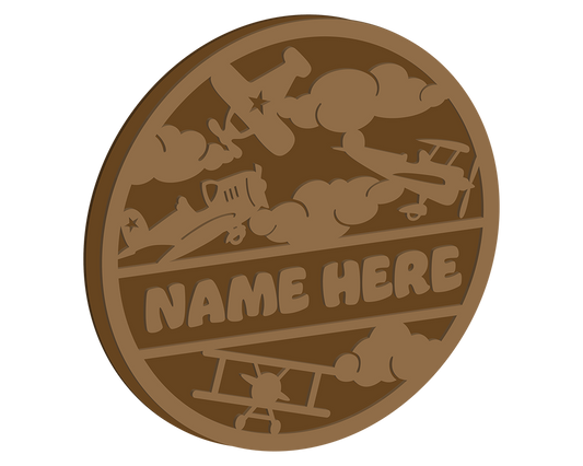 Vintage Planes Themed Name Plaque