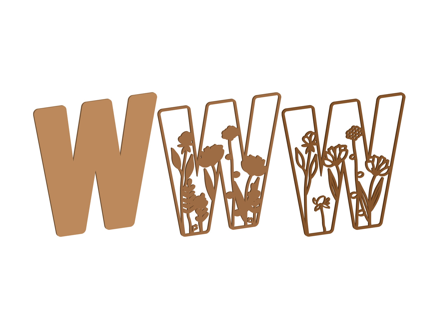 Wildflower Themed Letters