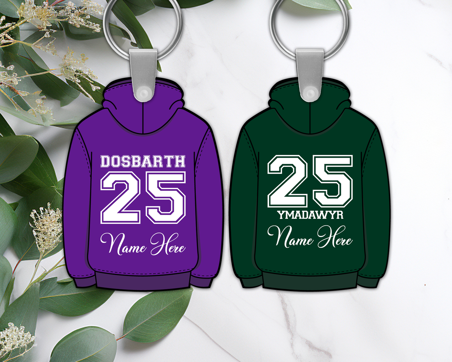 Sublimated Hoodie Keyring (Welsh)