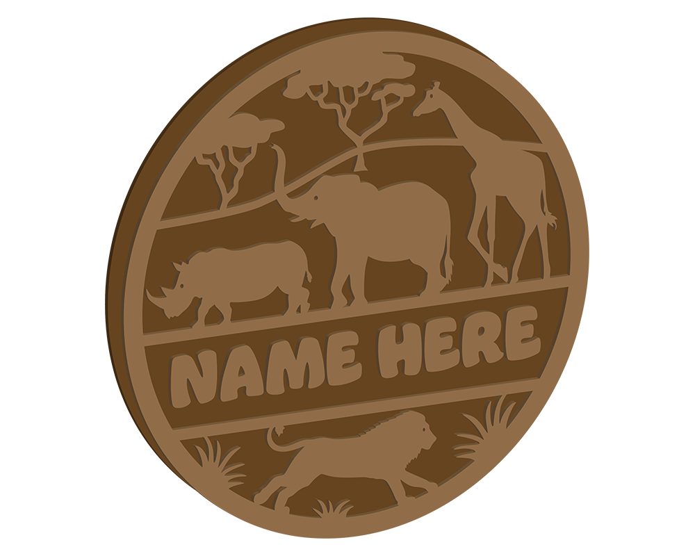 Safari Themed Name Plaque