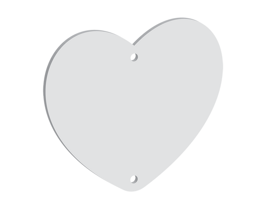 120mm Heart Two Vertical Holes