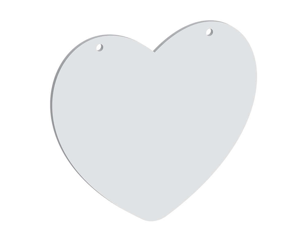 150mm Heart Two Horizontal Holes