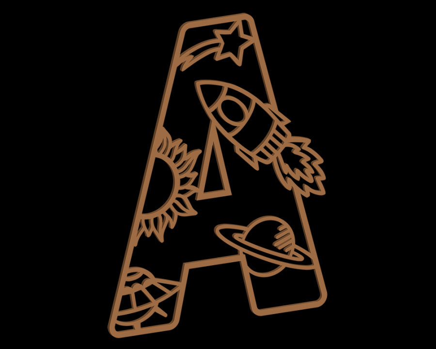 MDF Space Themed Letters