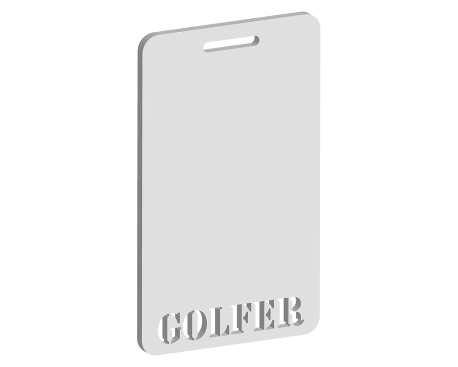 Golfer Luggage Tag Design