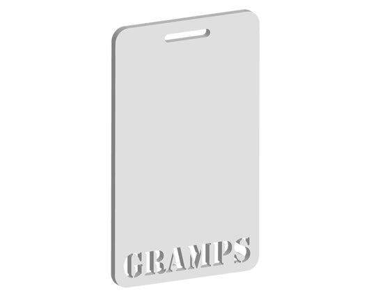 Gramps Luggage Tag Design