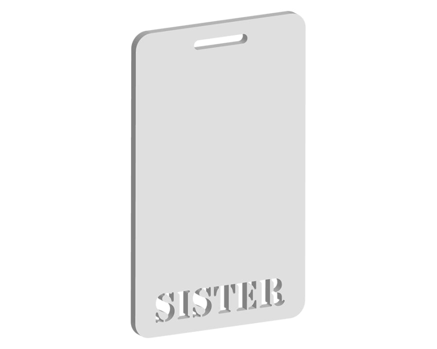 Sister Luggage Tag Design
