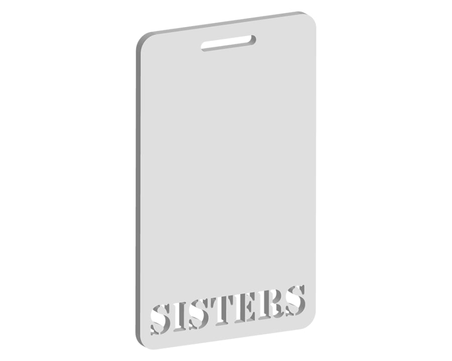 Sisters Luggage Tag Design