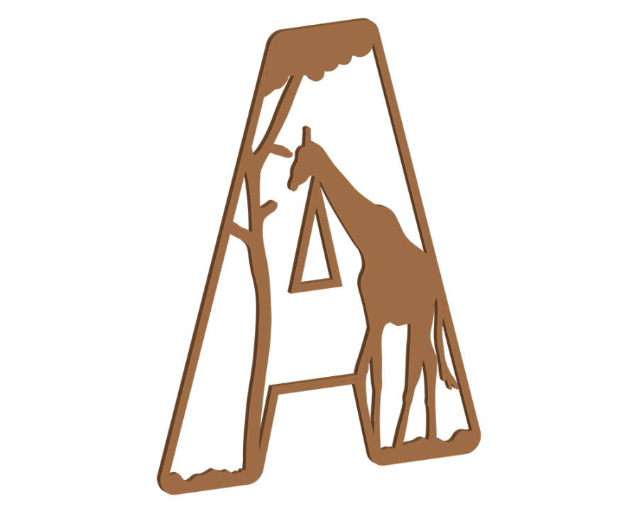 MDF Safari Themed Letters