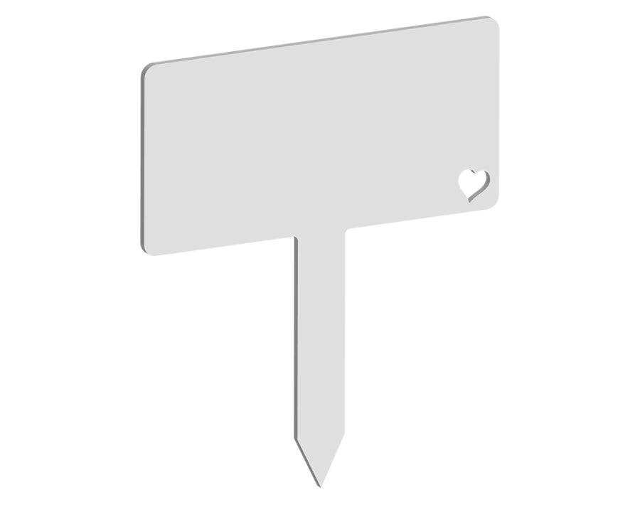 Rectangular Memorial Plaque Heart Cutout