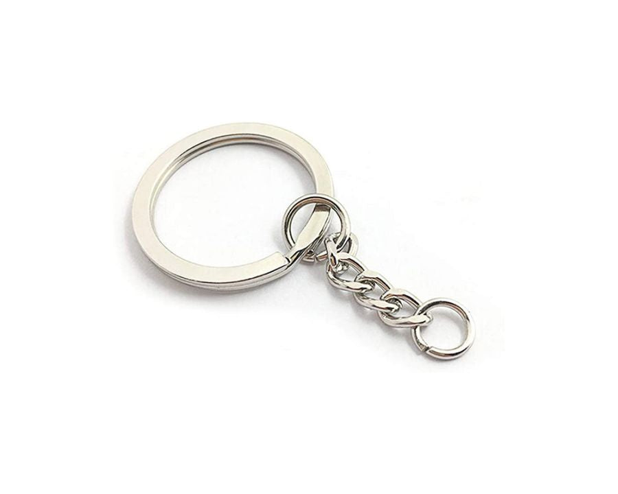 25mm Split Ring with Chain and Jump Ring (10pcs)
