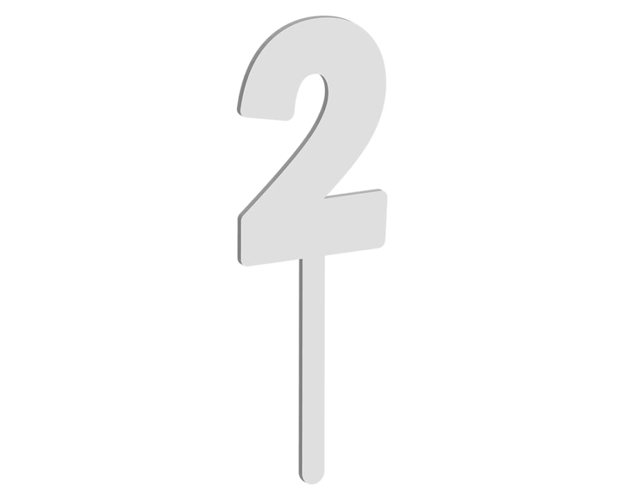 Number 2 Cake Topper – EasyBlanks.co.uk