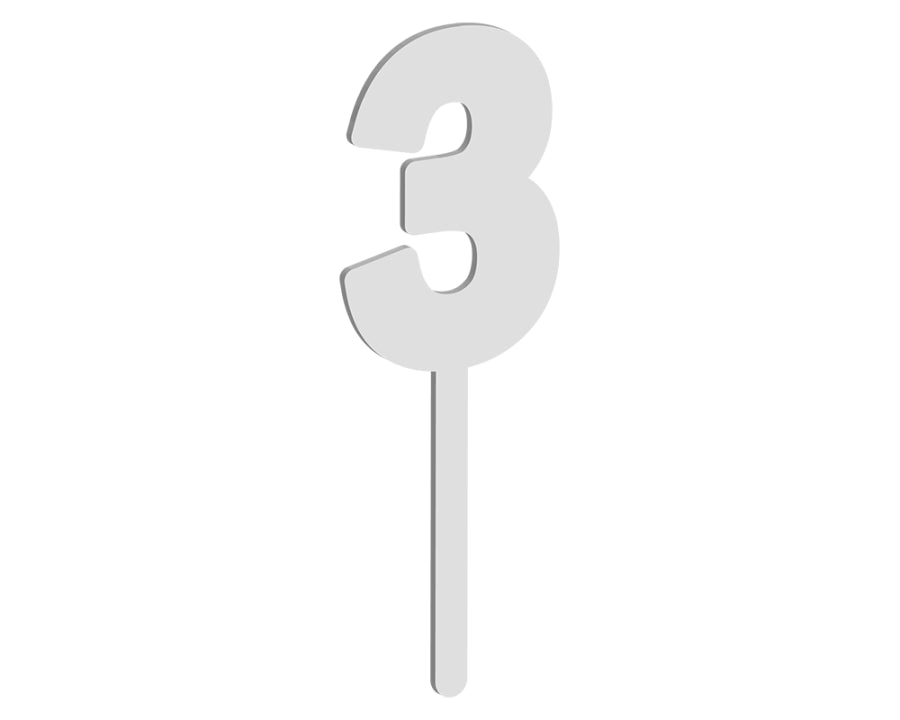 Number 3 Cake Topper