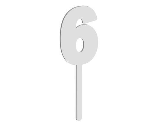 Number 6 Cake Topper
