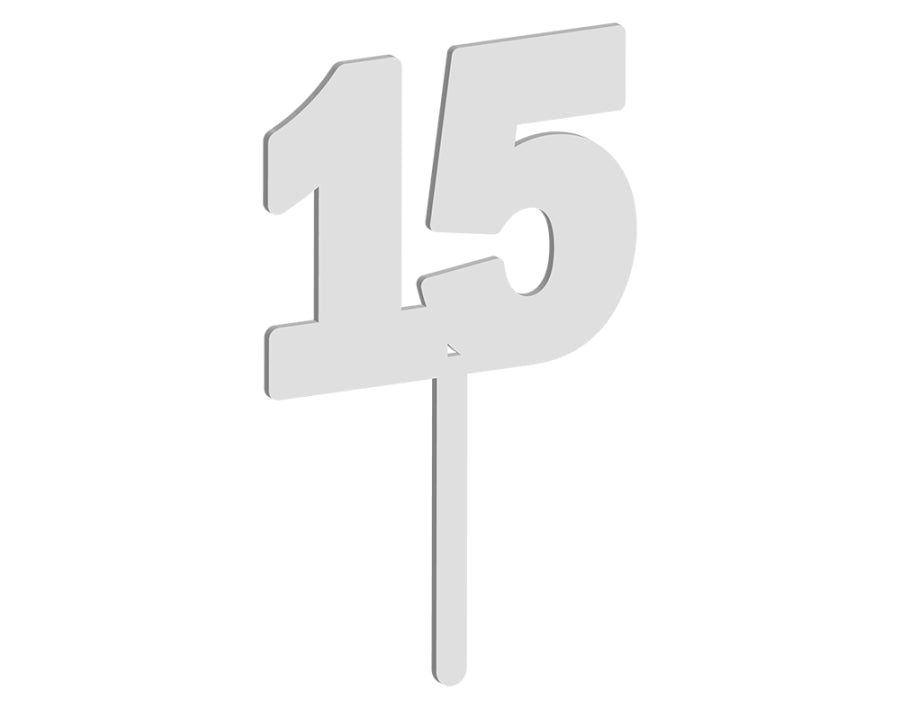Number 15 Cake Topper