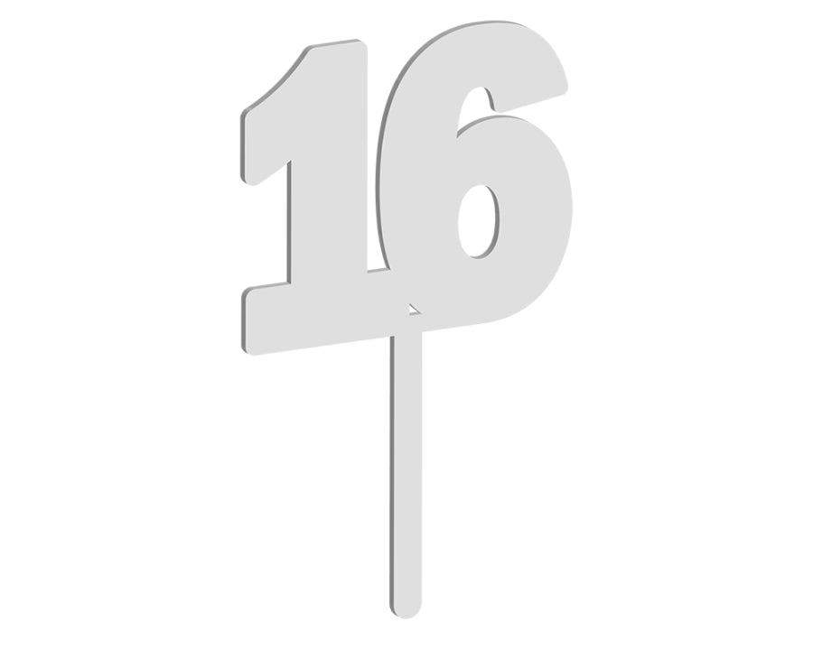 Number 16 Cake Topper