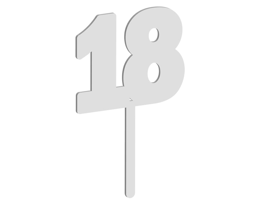 Number 18 Cake Topper