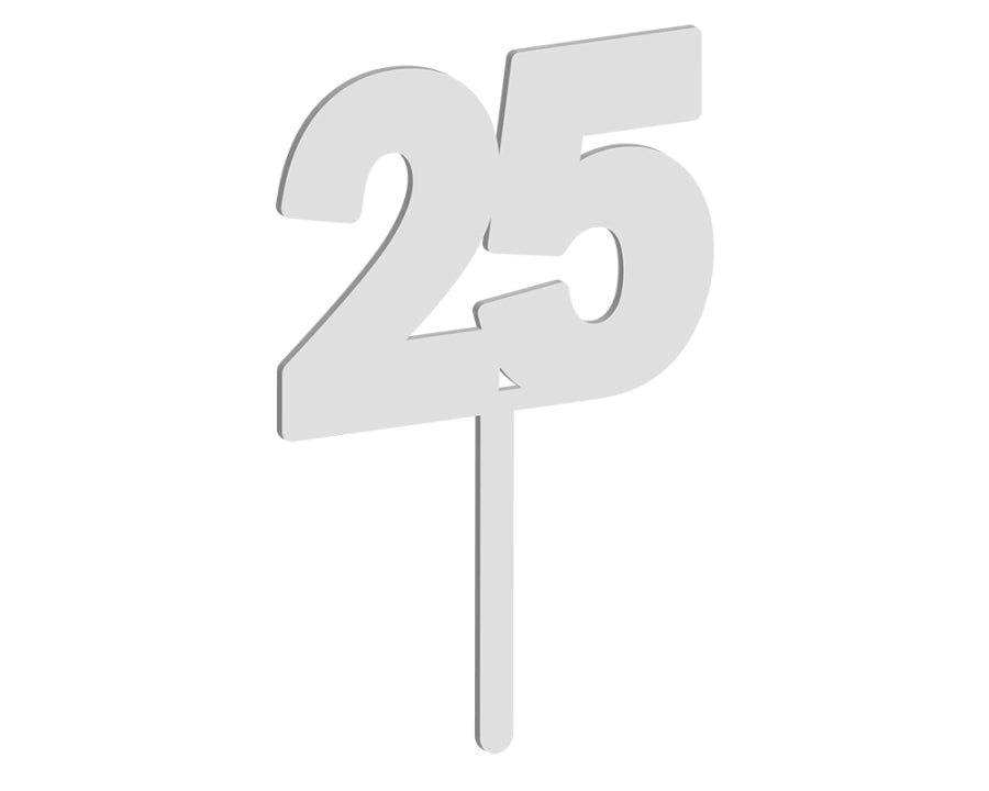 Number 25 Cake Topper