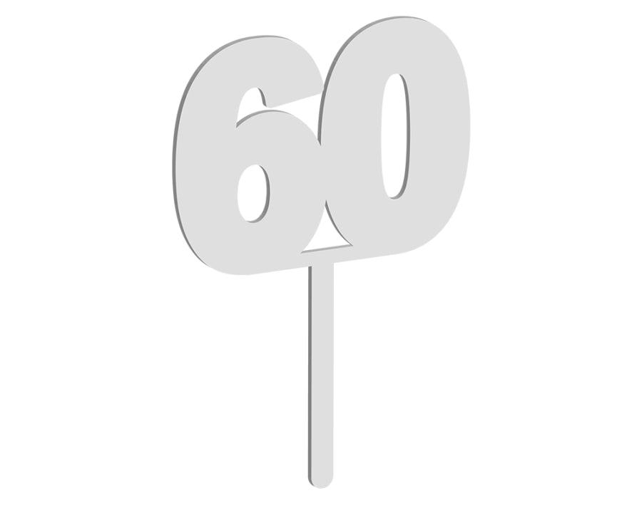 Number 60 Cake Topper