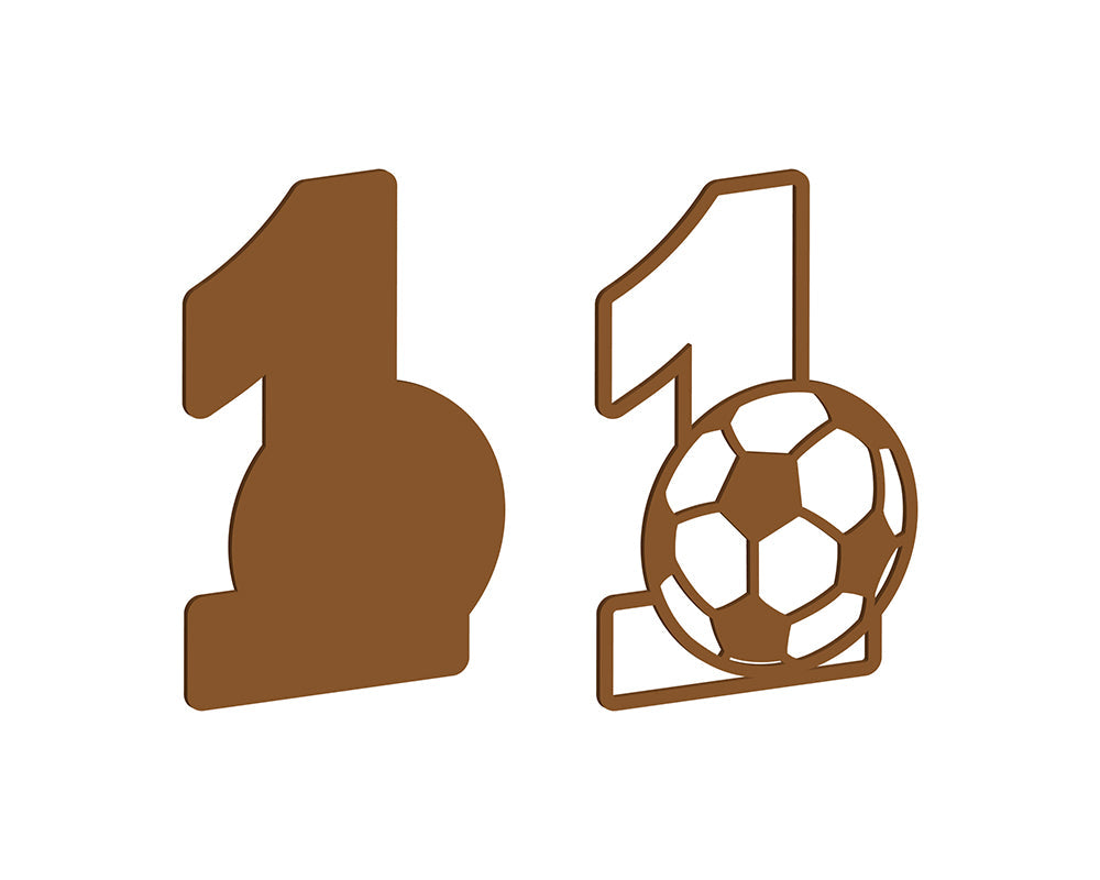 MDF Football Themed Numbers