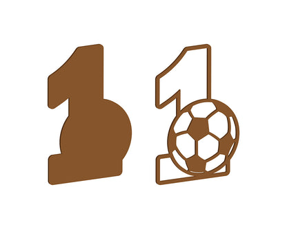 MDF Football Themed Numbers