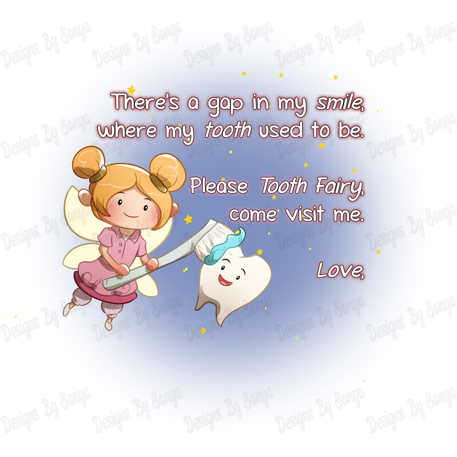 Tooth Fairy Design 2 – EasyBlanks.co.uk