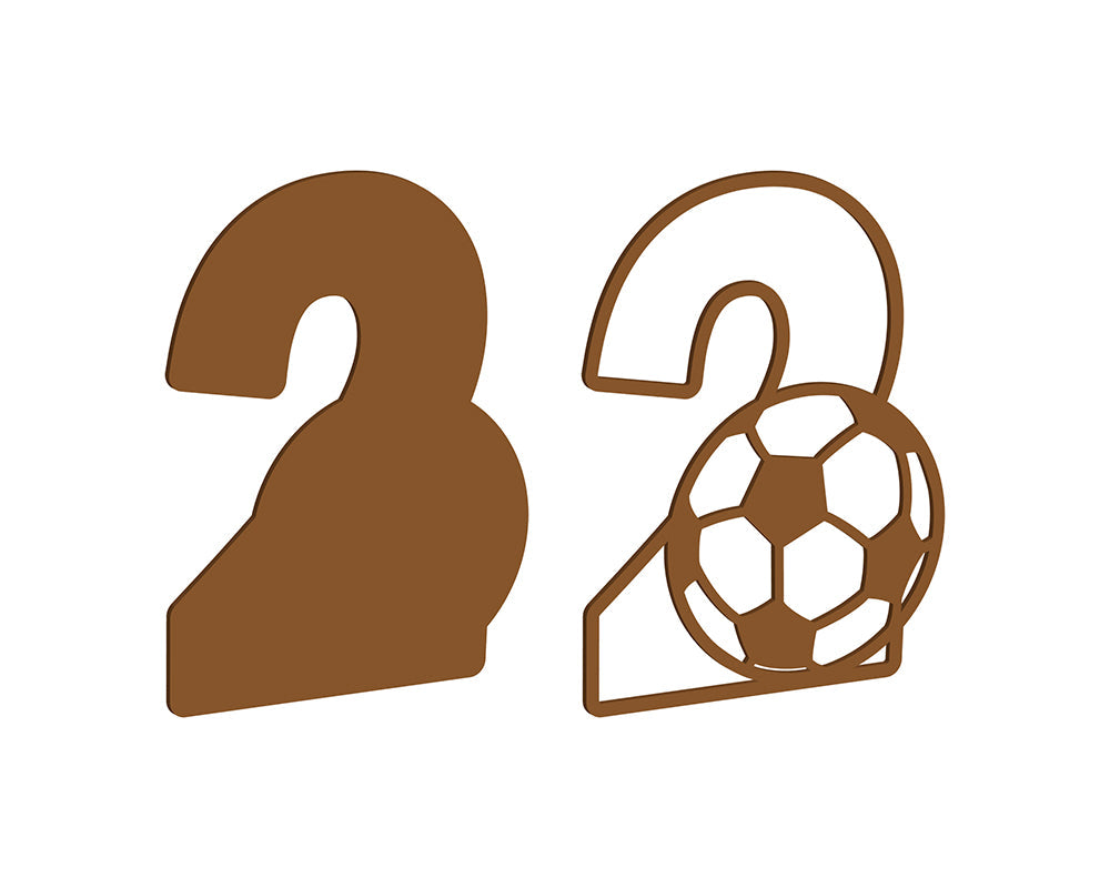 MDF Football Themed Numbers