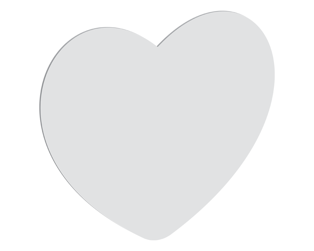 300mm Heart No Hole