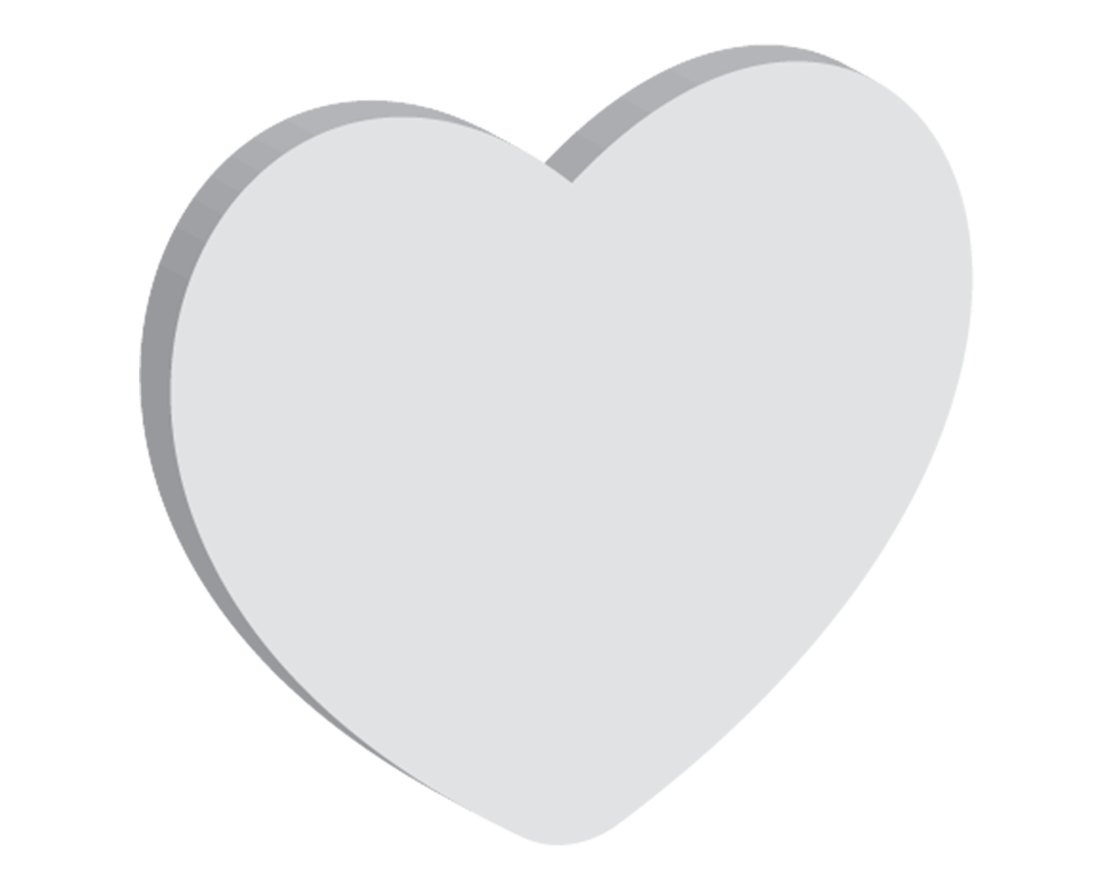 40mm Heart No Hole (10pcs)