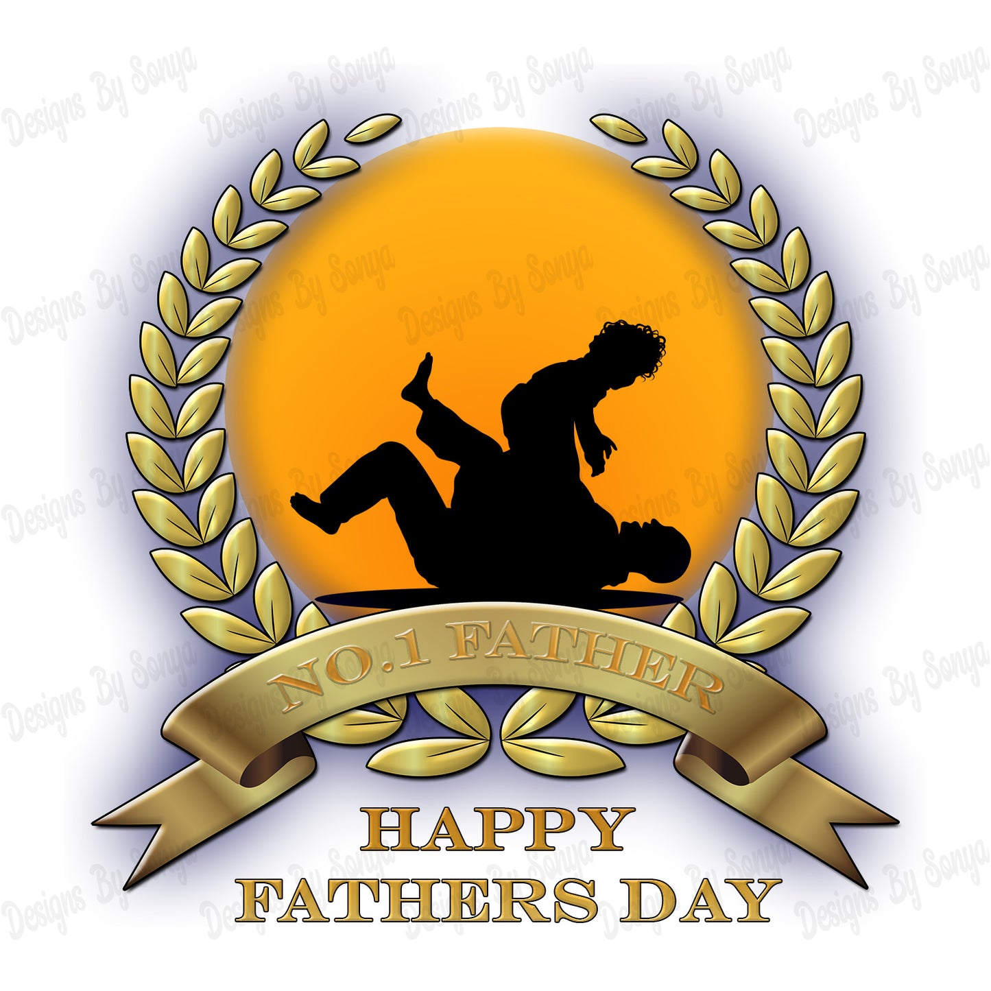 Silhouette Father Toddler - Fathers Day