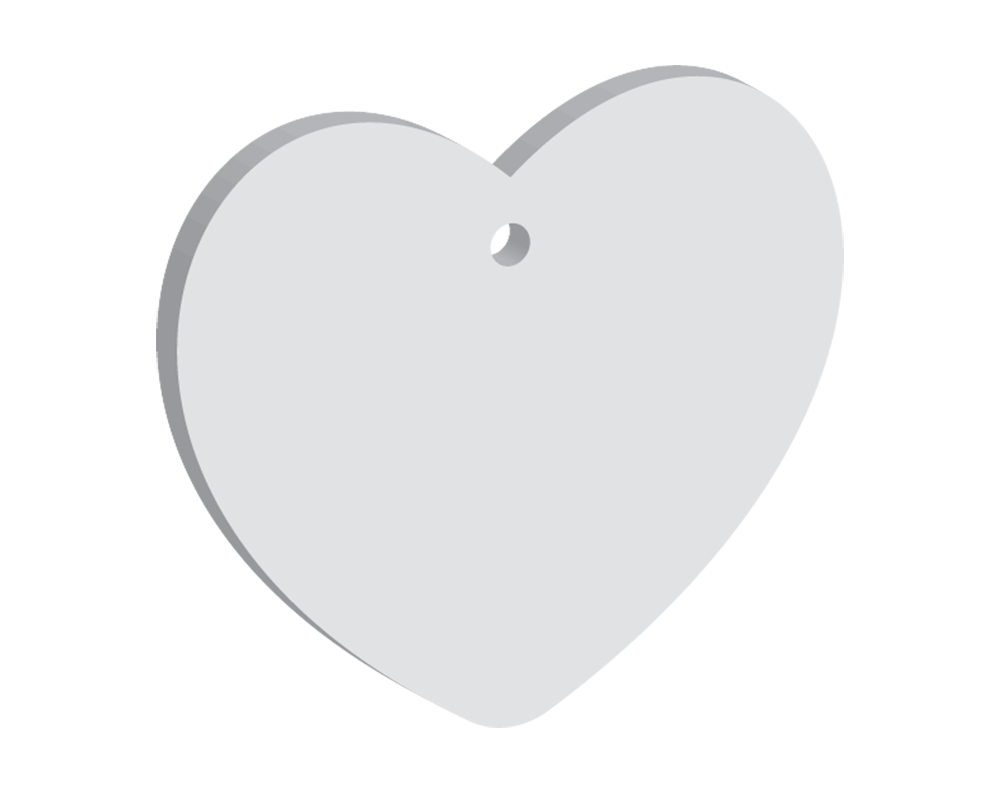 50mm Heart Single Hole (10pcs)