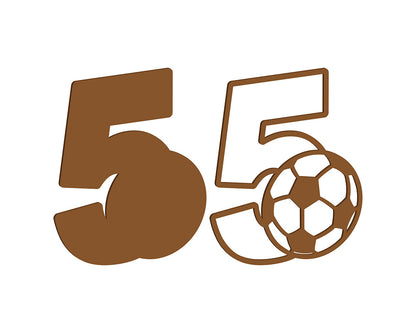 MDF Football Themed Numbers