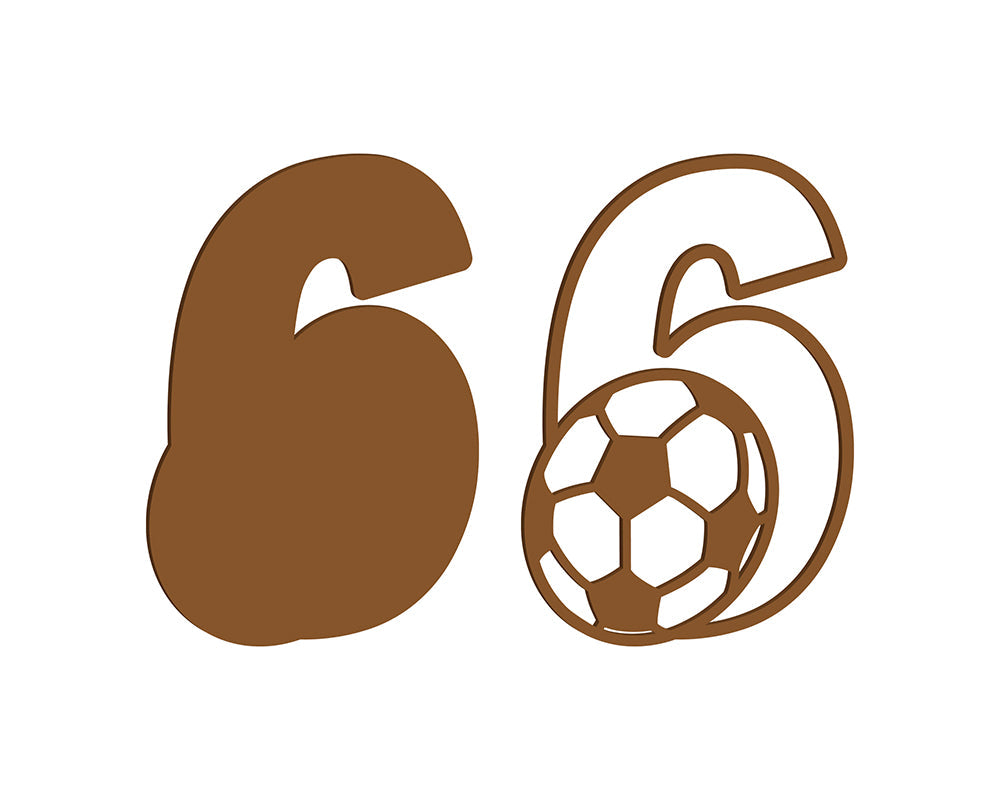 MDF Football Themed Numbers