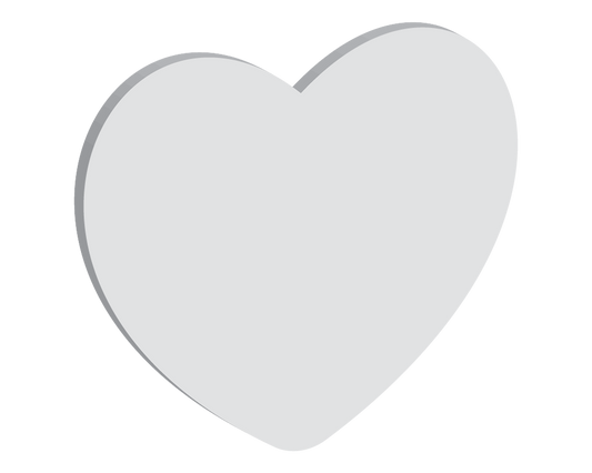 70mm Heart No Hole (10pcs)