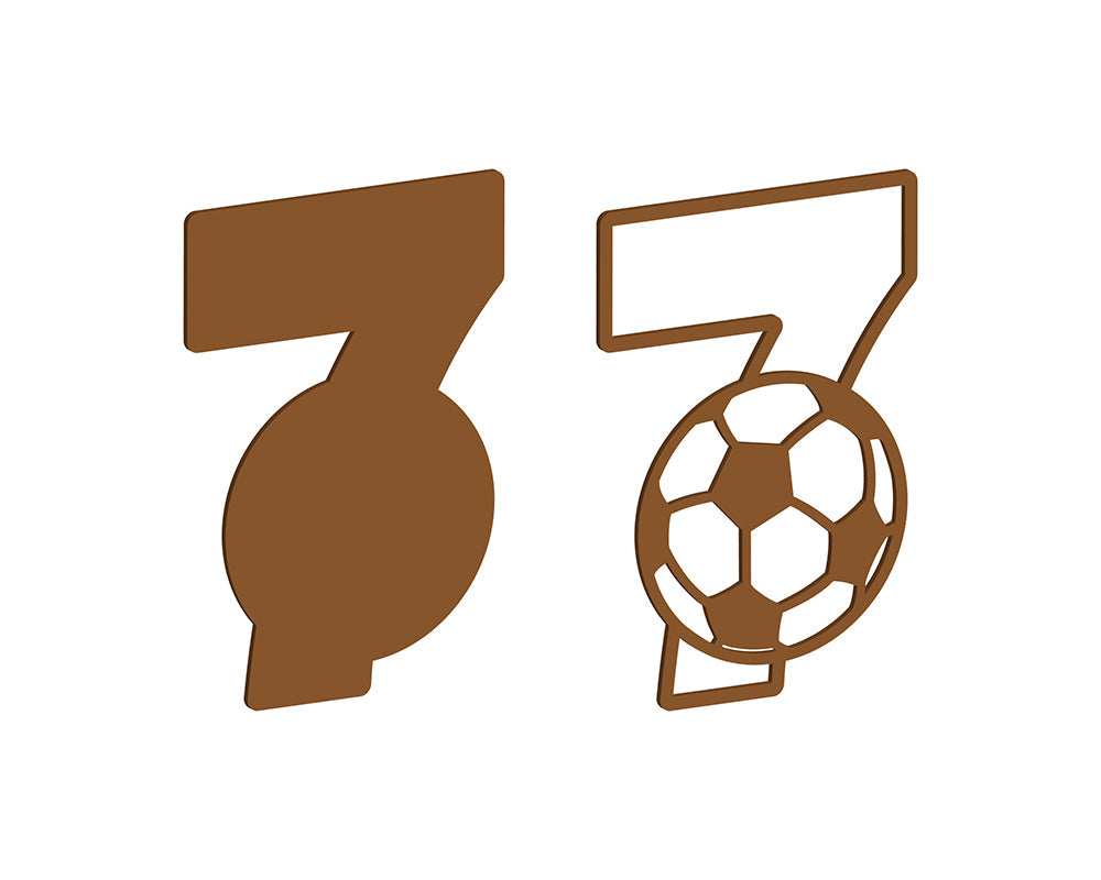 MDF Football Themed Numbers