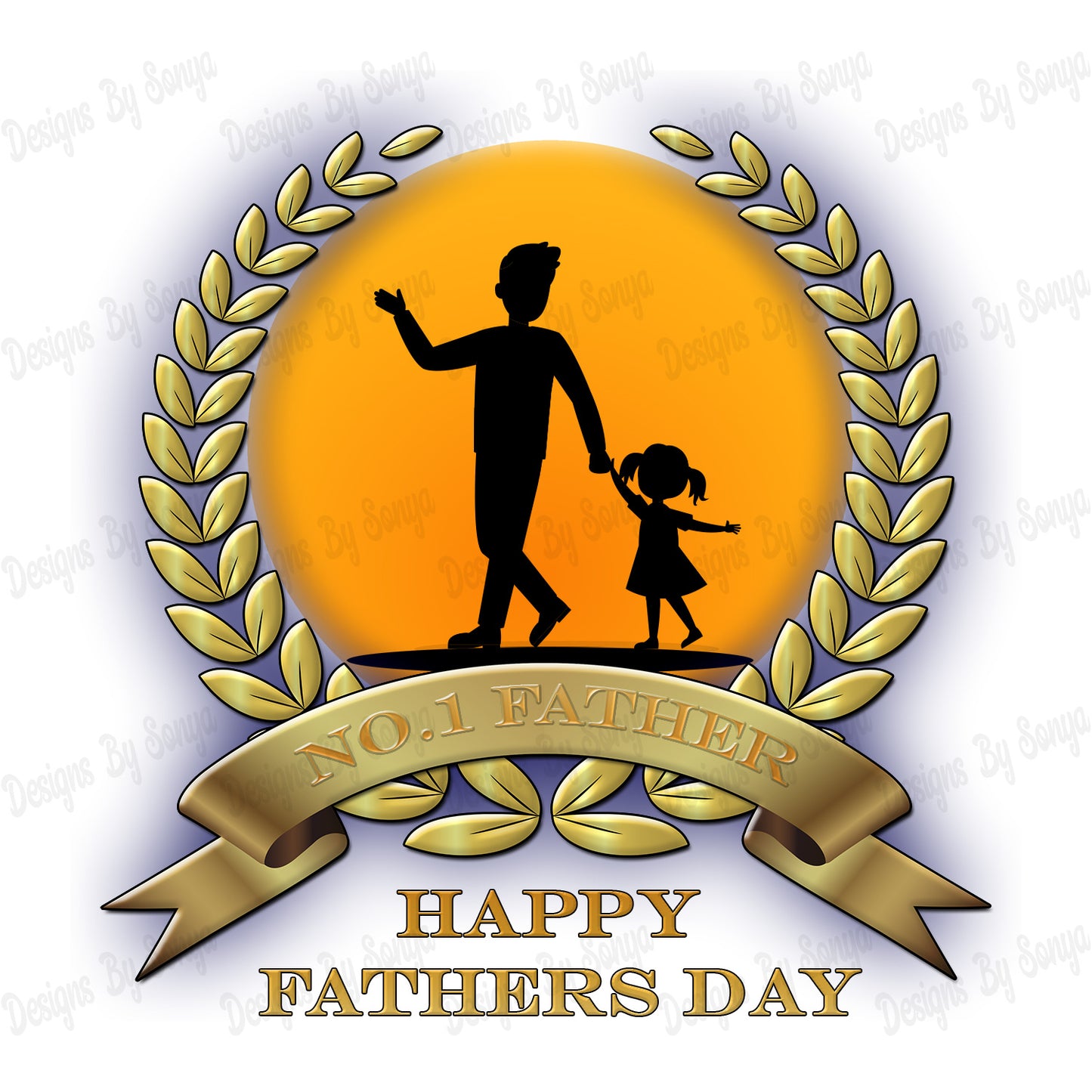Silhouette Father Daughter - Fathers Day