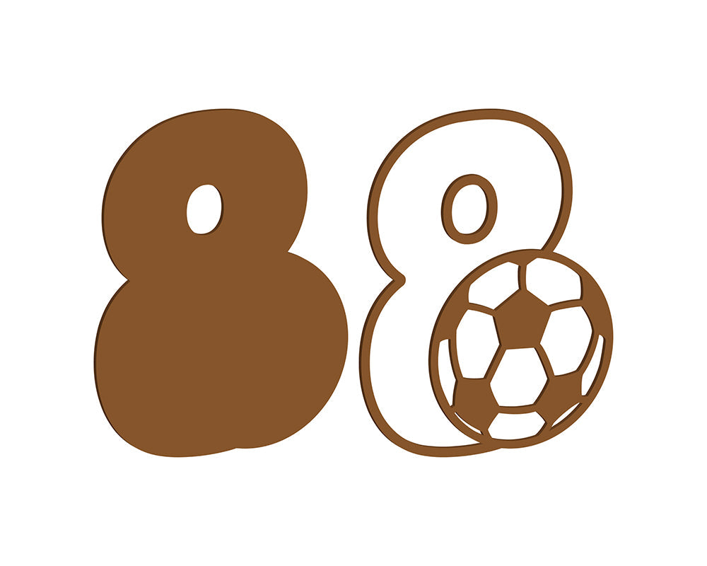 MDF Football Themed Numbers